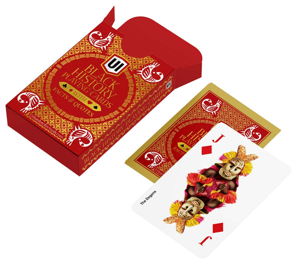 Black History Playing Cards with custom illustrations: Black & Gold Edition