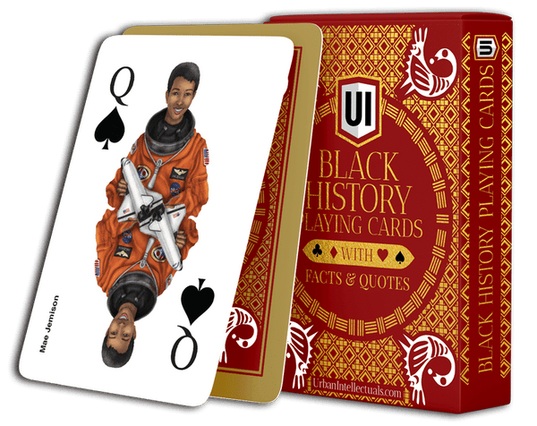 Black History Playing Cards with custom illustrations: Black & Gold Edition