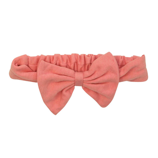 Bow-Tie Head Wrap for Toddler Girls: Rose