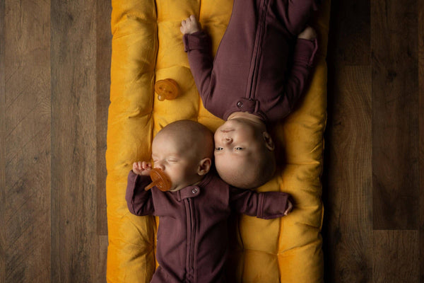 Organic 2-Way Zipper Footie in Plum: 6-9m - Baby clothing