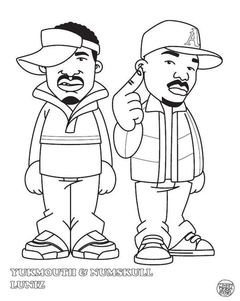 Hip Hop Coloring Book: West Coast Edition - Baby clothing