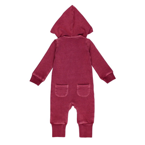Organic Cozy Zipper Romper in Sugarplum: 18-24m - Baby clothing