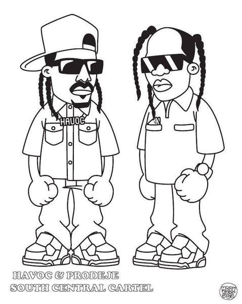Hip Hop Coloring Book: West Coast Edition - Baby clothing