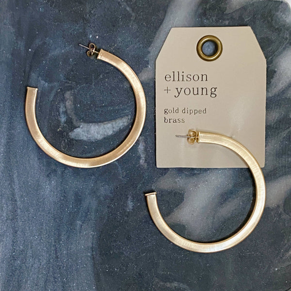 Overall Luxe Round Hoop Earrings