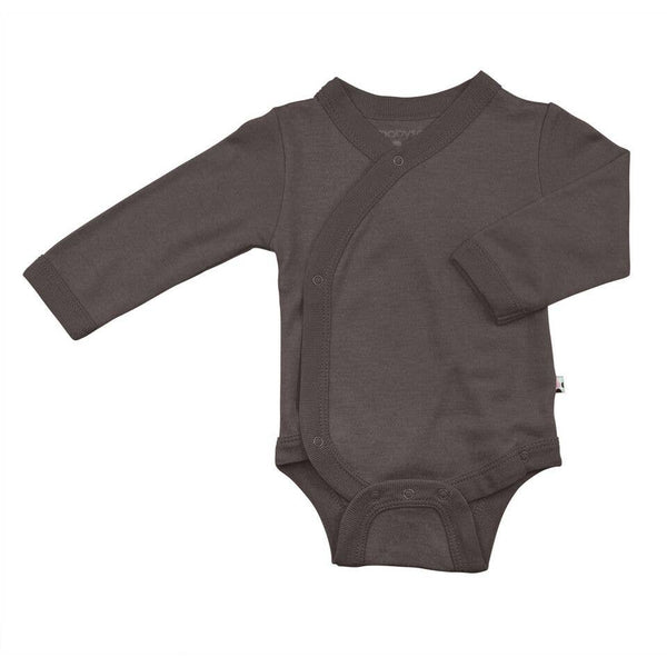 Modern Solid Kimono Bodysuit - Acorn