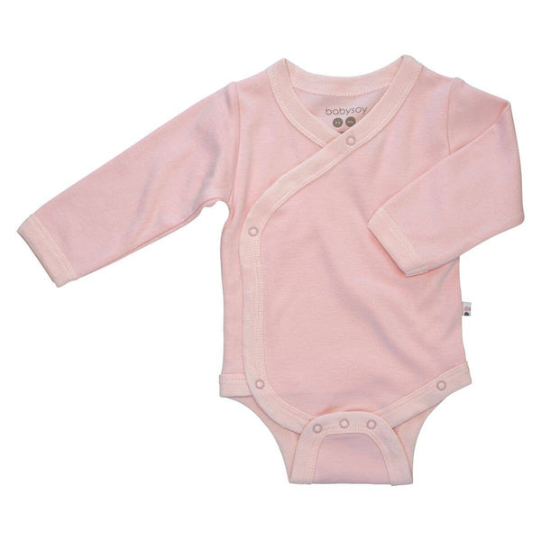 Modern Solid Kimono Bodysuit - Peony