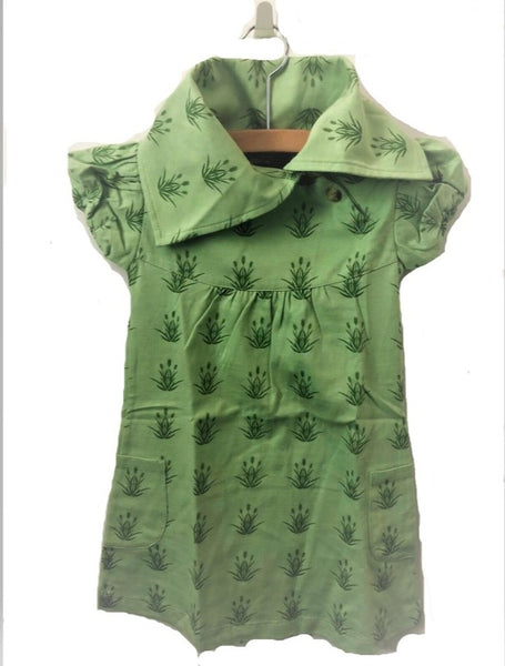 Puff Sleeve Lounge Dress - Desert Grass