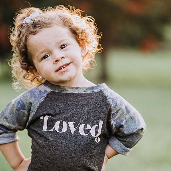 Loved - Toddler Raglan Tee or Baby Onesie