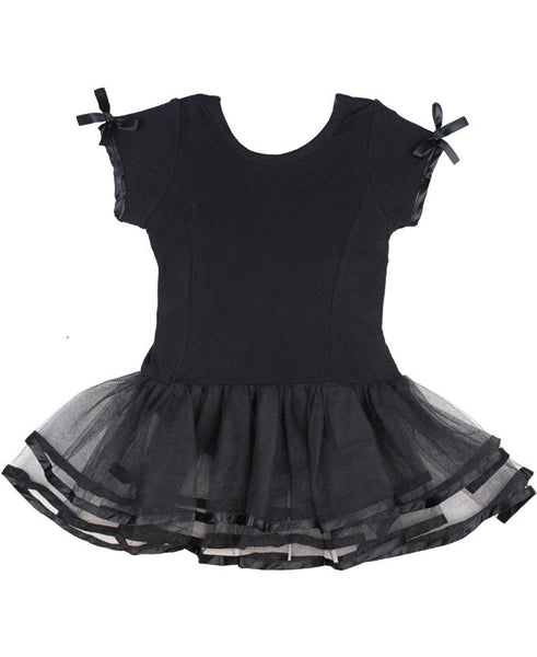 Short Sleeve Black Tutu Leotard - Through my baby's eyes