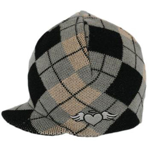 Custom Argyle Visor Beanie - Through my baby's eyes