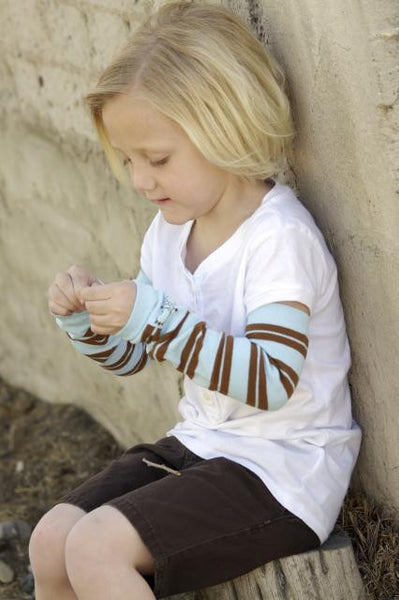 Blue/Brown Stripe - Through my baby's eyes