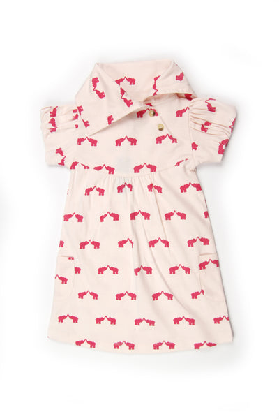 Puff Sleeve Lounge Dress | Elephant - Through my baby's eyes