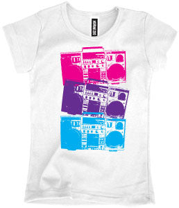 Boom Box Tee - White - Through my baby's eyes