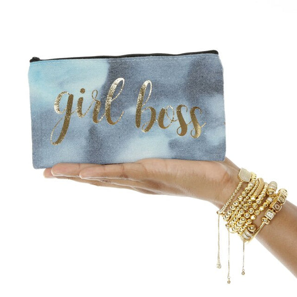 Girl Boss Ice Tie Dye Fashion Mantra Makeup Pouch