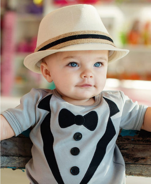 Brayden Burlap Fedora - Through my baby's eyes