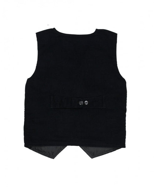 Black Corduroy Vest - Through my baby's eyes