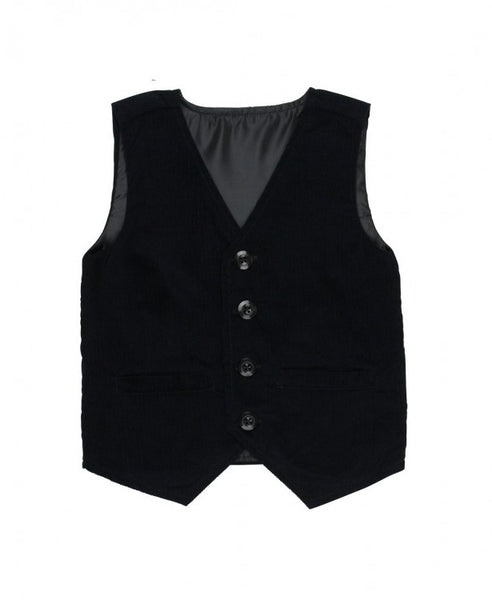 Black Corduroy Vest - Through my baby's eyes