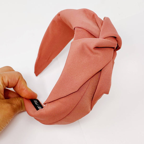 Satin Twist Headband - Mauve