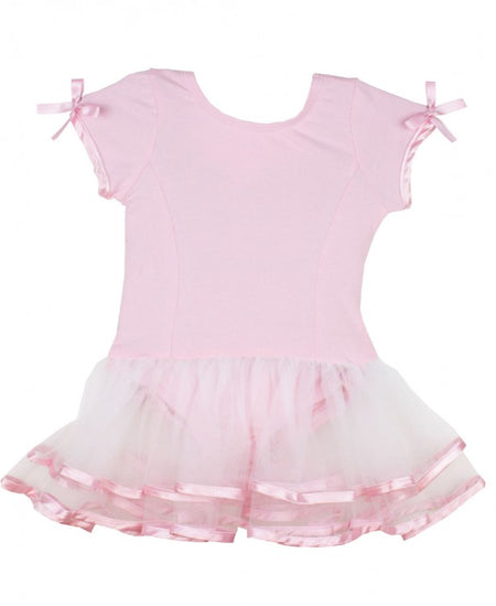 Pink/Natural Ruffle Dress - 3-6 months
