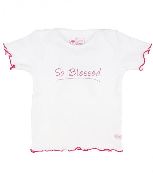 "So Blessed" Angel Tee - White - Through my baby's eyes