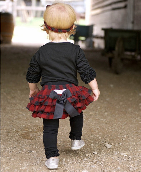 Black Footless Ruffle Tights - Through my baby's eyes