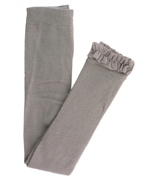 Gray Footless Ruffle Tights - Through my baby's eyes