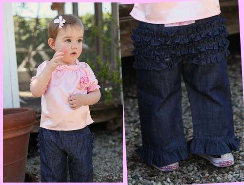 Denim RuffleCrawler - Through my baby's eyes