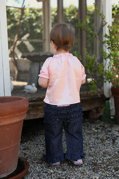 Denim RuffleCrawler - Through my baby's eyes