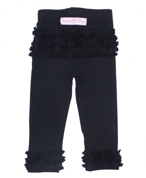 Black Everyday Ruffle Leggings - Through my baby's eyes