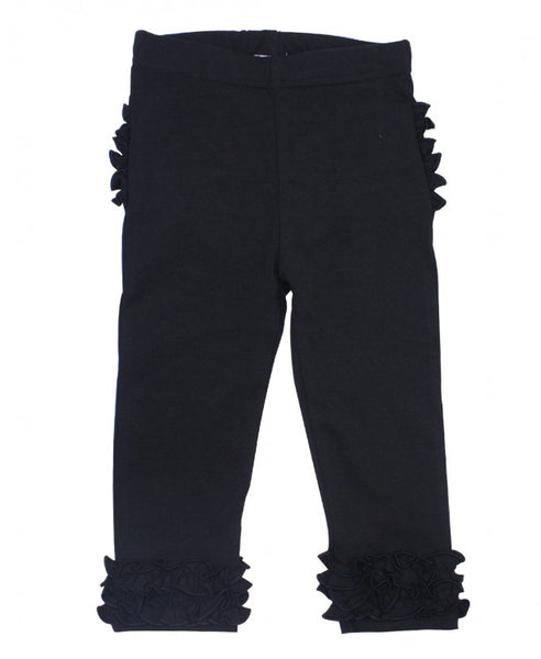 Black Everyday Ruffle Leggings - Through my baby's eyes