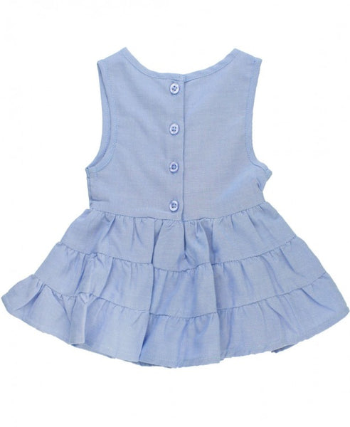 Blue Chambray Tiered Tank - Through my baby's eyes