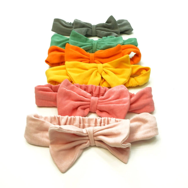 Bow-Tie Head Wrap for Toddler Girls: Rose