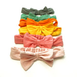 Bow-Tie Head Wrap for Toddler Girls: Rose