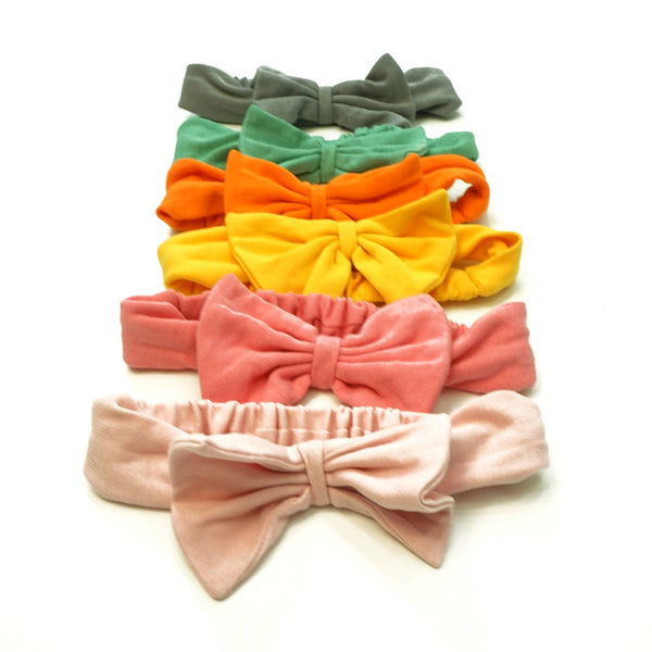 Bow-Tie Head Wrap for Toddler Girls: Rose