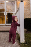 Organic Cozy Zipper Romper in Sugarplum: 18-24m - Baby clothing
