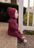 Organic Cozy Zipper Romper in Sugarplum: 18-24m - Baby clothing