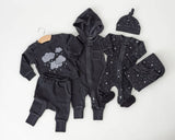 Organic Cozy Zipper Romper in Coal: 18-24m - Baby clothing