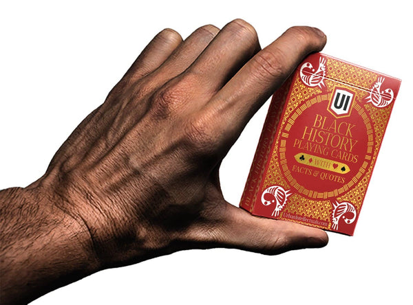 Black History Playing Cards with custom illustrations: Black & Gold Edition