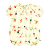 Baby Girl Pattern Bamboo Bubble Romper: Ice Cream