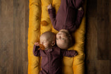 Organic 2-Way Zipper Footie in Plum: 6-9m - Baby clothing