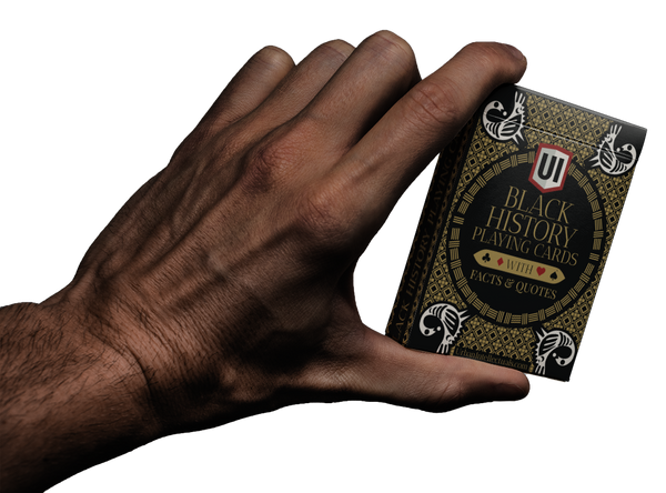 Black History Playing Cards with custom illustrations: Black & Gold Edition