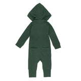 Organic Thermal 2-Way Zipper Romper in Evergreen: 18-24m - Baby clothing