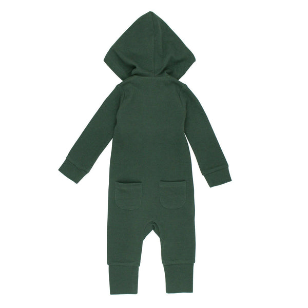 Organic Thermal 2-Way Zipper Romper in Evergreen: 18-24m - Baby clothing