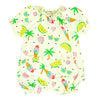 Baby Girl Pattern Bamboo Bubble Romper: Summer Fun