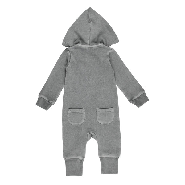 Organic Cozy Zipper Romper in Mist: 12-18m - Baby clothing