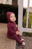 Organic Cozy Zipper Romper in Sugarplum: 18-24m - Baby clothing