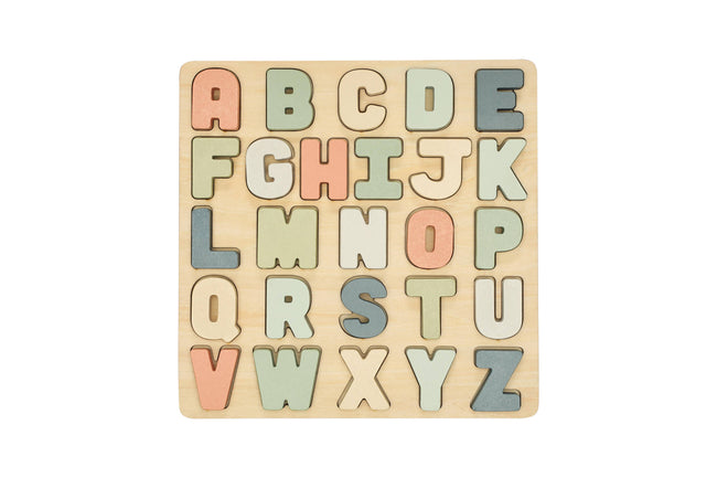 Wooden Alphabet Puzzle, Nursery Decor - Baby clothing