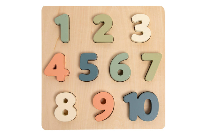 Wooden Numbers Puzzle, Nursery Decor - Baby clothing