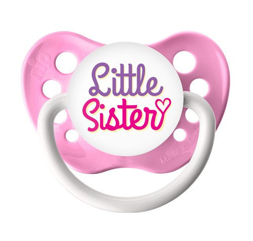Expression Pacifiers - Little Sister -Pink- 0-6M - Through my baby's eyes