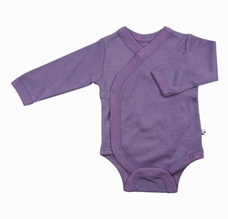 Modern Solid Kimono Bodysuit - Peony
